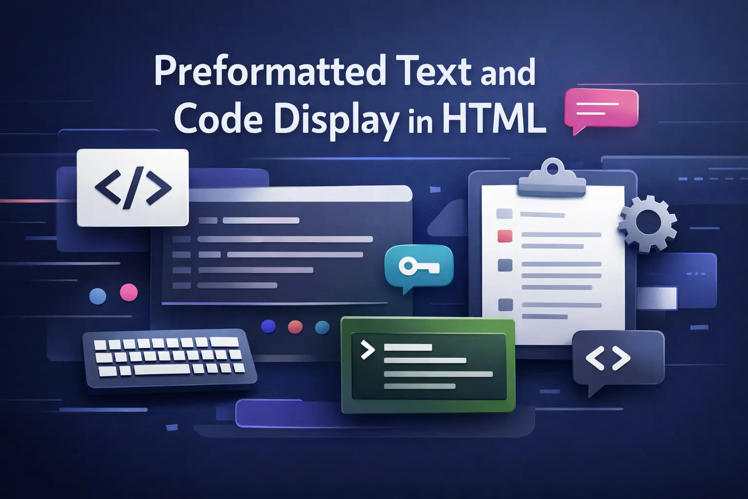 Preformatted Text and Code Display in HTML