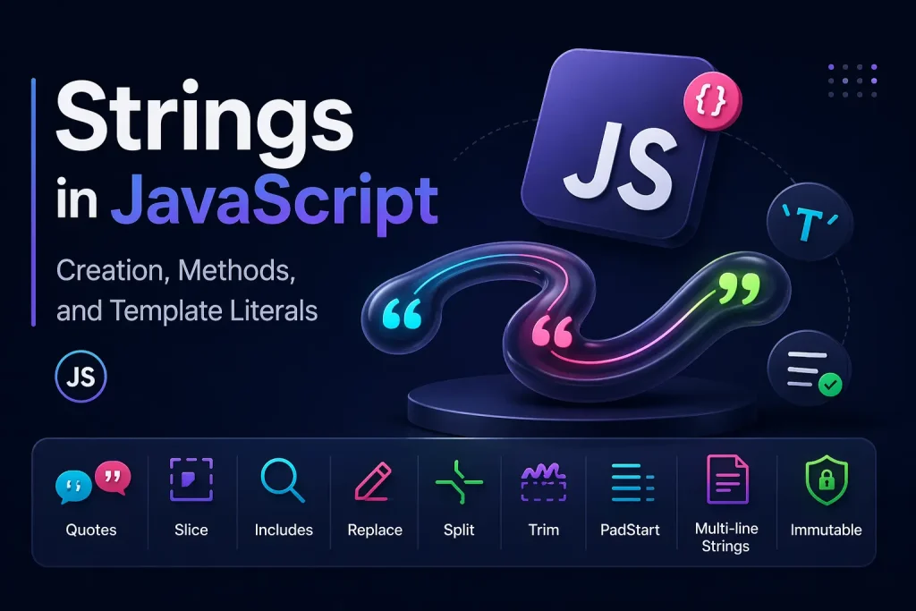 Strings in JavaScript: Creation, Methods, and Template Literals