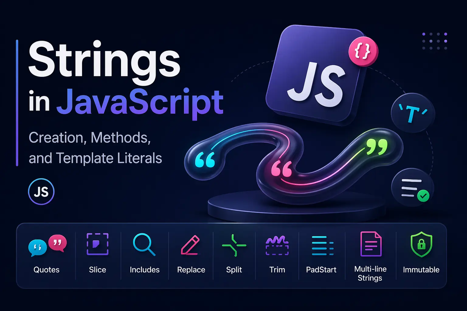 Strings in JavaScript: Creation, Methods, and Template Literals